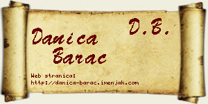 Danica Barać vizit kartica